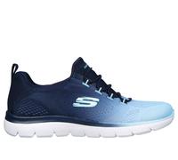 Skechers Donna Summits - Bright Charmer Sneaker in Blu Navy Blue, Taglia 38, Vegan