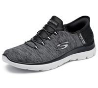 Skechers Donna Summits Dazzling Haze Slip-in ALLENATRICE, Black Mesh/White Trim, 41 EU