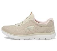 Skechers Donna Summits Fun Flare Scarpe da ginnastica, Taupe Mesh/Light Pink Trim, 41 EU