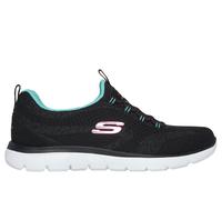 Skechers Vertici Nuova Natura, Summit Donna, Bordo Verde Acqua Rosa Lavorato a Maglia Nera, 41 EU