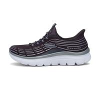 Skechers Summits Plus Soft Luster, Scarpe da Ginnastica Donna, Charcoal Mesh/Silver Trim, 40 EU