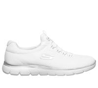Skechers Donna Summits Sneaker in Bianco/Argento, Taglia 38.5, Vegan
