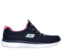 Skechers Donna Summits Sneaker in Blu Navy Blue/Rosa Fluo, Taglia 40, Vegan