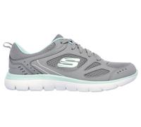 Skechers Donna Summits - Suited Sneaker in Grigio/Turchese, Taglia 40