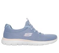 Skechers Donna Summits - Summer Blush Sneaker in Blu Chiaro, Taglia 36, Vegan, Lavabile in lavatrice