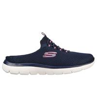 Skechers Women's Summits - Swift Step Sneaker Mule, Navy/Hot Pink, 10