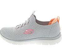 Skechers Donna Summits Top Player Scarpe da Ginnastica, Gray Knit/Pink & Coral Trim, 36.5 EU