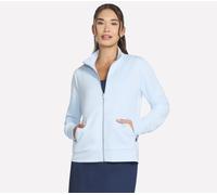 Skechers Donna The Hoodless felpa con cappuccio GO WALK Everywhere Giacca in Blu/Argento, Taglia 2XL