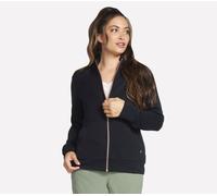 Skechers Donna The Hoodless felpa con cappuccio GO WALK Everywhere Giacca in Nero, Taglia Piccolo