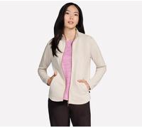 Skechers Donna The Hoodless felpa con cappuccio GO WALK Shine Giacca in Naturale/Ocra, Taglia XS