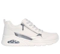 Skechers Donna UNO - Metallic Sliders Sneaker in Bianco, Taglia 38