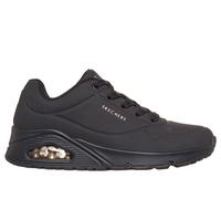 Skechers per donna. 73690 Sneaker Street Uno Stand on Air in pelle nera (39), Stringhe, Casual, Sportivo, Imitazione cuoio