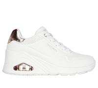 Skechers Donna Uno Wedge - HI Steps Sneaker in Bianco, Taglia 41