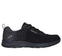 Skechers Donna Waterproof: Virtue - Dryspell Sneaker in Nero/Carbone, Taglia 36.5, Vegan