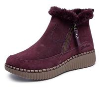 Skechers Wilshire Blvd-Fresh Zip, Stivaletto Donna, Vino, 37 EU
