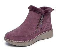 Skechers Wilshire Blvd-Fresh Zip, Stivaletto Donna, Vino, 39 EU