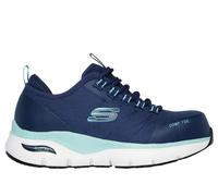 Skechers Donna Work Slip-Resistant: Arch Fit - Ebinal Sneaker in Blu Navy Blue/Verde Acqua, Taglia 38