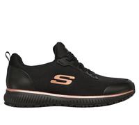 Skechers Squad Sr, Scarpe da ginnastica Donna, Black Flat Knit Rose Gold Trim, 36.5 EU