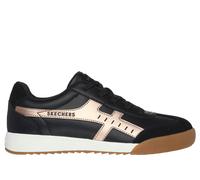Skechers Donna Zinger - Metallic Roads Sneaker in Nero/Rosa Oro, Taglia 41