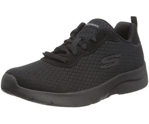 Skechers Dynamight 2.0-eye To Eye, Sneaker Donna, Black Mesh Durabuck Trim, 38.5 EU