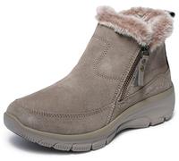 Skechers Easy Going Cool Zip, Stivaletto Donna, Taupe, 42 EU