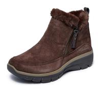 Skechers Easy Going - Cool Zip! StivalettoDonna | Vestibilità comoda, memory foam raffreddata ad aria, fodera in pelliccia sintetica, cerniera laterale