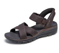 Skechers Easy Going-Somewhere Sunny, Scarpe da Ginnastica Donna, Chocolate Duraleather/Gore, 37 EU