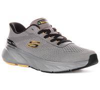 Skechers Edgeride Erlson Lace Up Knit Trainer Da Uomo In Charcoal EU 41-46