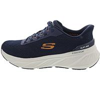 Skechers Edgeride Erlson, Scarpe da Ginnastica Uomo, Navy Knit/Orange Pu, 47.5 EU
