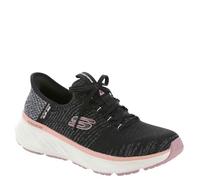 Skechers Edgeride Impression, Scarpe da Ginnastica Donna, Black Knit/Pink Trim, 40 EU