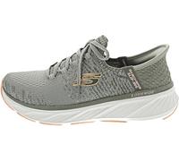 Skechers Edgeride Impression, Scarpe da Ginnastica Donna, Green Knit/Orange Trim, 39 EU