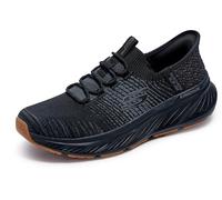 SKECHERS Edgeride Raygo Sportivo Infilare Termiche Rete Uomo Nero Grey UK 6 - 12
