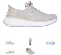 Skechers Edgeride Vestibilità Comoda Naturale/Blu Slip-Ins Sneaker W's Taglie