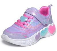 Skechers Bambina S-Lights: Enchanted Heart Lights Sneaker in Lavanda, Taglia 27
