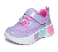Skechers Bambina S-Lights: Enchanted Heart Lights Sneaker in Lavanda, Taglia 25
