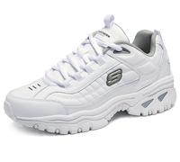 Skechers Energy Afterburn, Scarpe Sportive Outdoor Uomo, Bianco E Blu, 44 EU X-Larga
