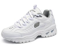 Skechers Energy Afterburn, Scarpe Sportive Outdoor Uomo, Bianco E Blu Navy, 39.5 EU Larga