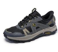 Skechers Equalizer 5.0 Trail Harvester, Scarpe da Ginnastica Uomo, Charcoal Leather/Black Mesh, 44 EU