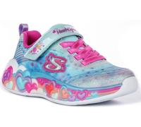 Skechers Eternal Magico Sparkle Ragazze Scarpe Sportive IN Luce Blu UK 1 - 14