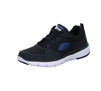 Skechers Flex Advantage 3.0, Scarpe da Ginnastica Uomo, Nero Black Leather Mesh Trim Blk, 45 EU