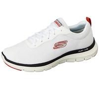 Skechers Flex Advantage 4.0 - Providen Mesh Regular Lace Up Mens Scarpe Sportive, BIANCO/NERO/R, 7 UK (8 US)