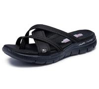 Skechers Flex Appeal 2.0-Start Up, Sandalo Sportivo Donna, Nero, 36 EU