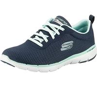 Skechers Flex Appeal 3.0 First Insight, Sneakers Donna, Blu Navy Mesh Aqua Trim, 37 EU