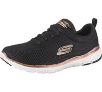 Skechers Flex Appeal 3.0 First Insight, Sneakers Donna, Nero Black Mesh Rose Gold Trim, 42 EU