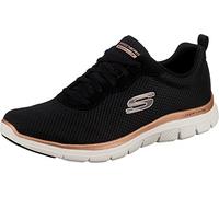 Skechers Flex Appeal 4.0 Brilliant View, Scarpe da ginnastica Donna, Black Mesh Rose Gold Trim, 40 EU