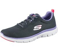 Skechers Flex Appeal 4.0 Brilliant View, Scarpe da ginnastica Donna, Charcoal Mesh Lavender Trim, 36 EU