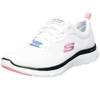 Skechers Flex Appeal 4.0 Brilliant View, Scarpe da ginnastica Donna, White Mesh Black Pink Trim, 40 EU