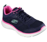 Skechers Flex Appeal 5.0 Fresh Touch Sneakers Da Donna In Pelle Blu Scuro/Rosso Acceso - EUR 36