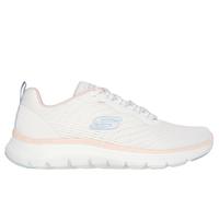 Skechers Flex Appeal 5.0 New PathSneaker Donna, Rete Naturale Azzurro Peach Trim, 41 EU