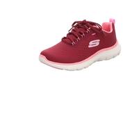 Skechers - Flex Appeal 5.0, Scarpe da Ginnastica, Maglia Rosa con Finiture Gialle, 37 EU